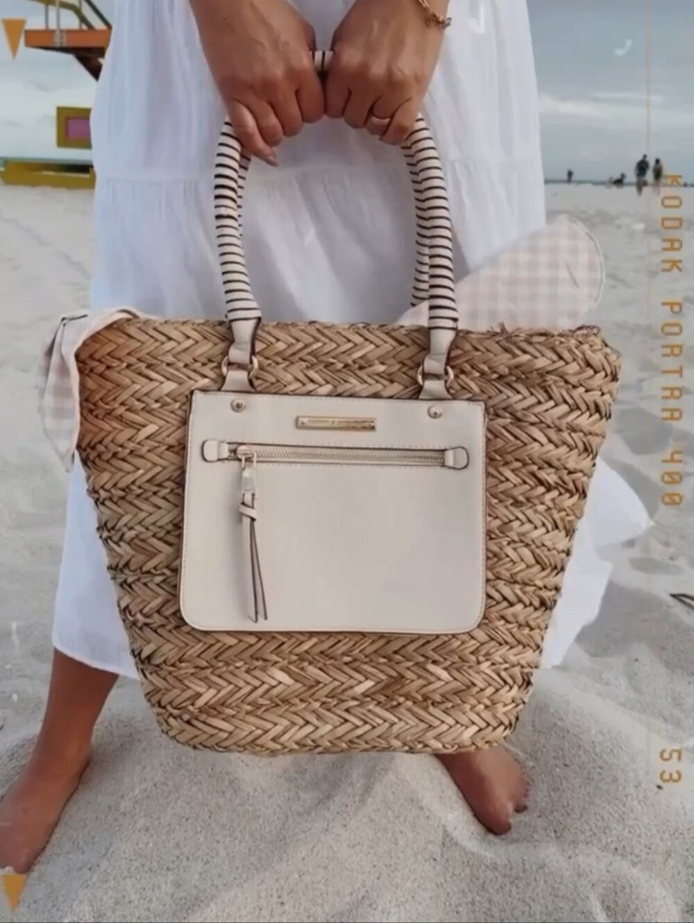 🍓Sunshine Straw Tote | Pink Gingham | NWT (2023 Release) Hard To Find